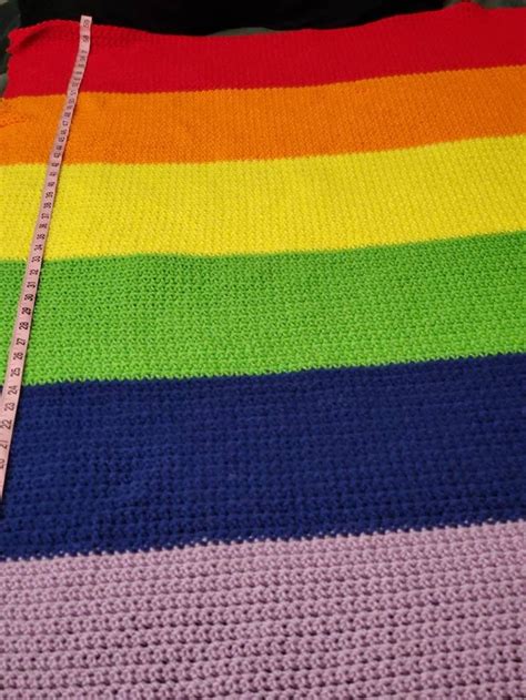 Rainbow Crochet Blanket | Etsy