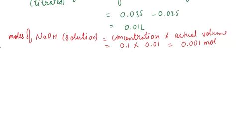 SOLVED: In a titration, a 25.00 mL sample of sodium hydroxide solution ...