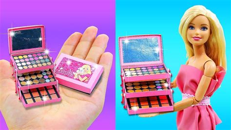 DIY BARBIE HACKS ~ 12 MINIATURE BARBIE DOLL MAKEUP SET Doll House ...