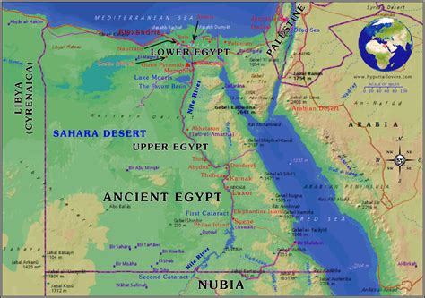 Ancient Egyptian Nile River Map