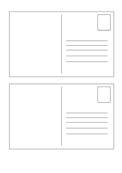 Free Printable Postcards Template