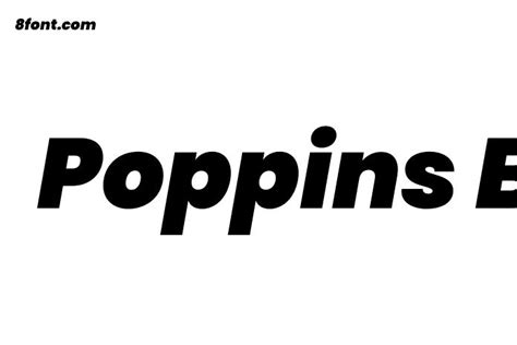 Poppins Black Italic Font - Free Font Download