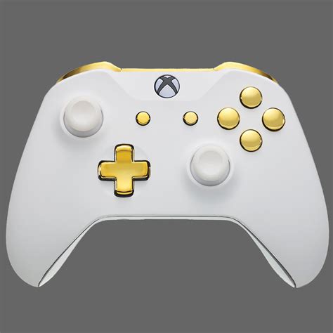 Xbox One Controller // White Velvet + Gold | Xbox one controller ...