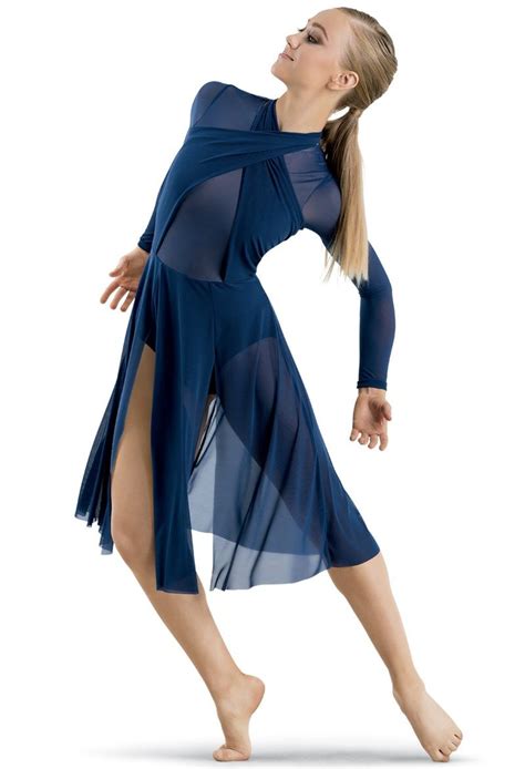 Mesh Halter Wrap Midi Dress | Dance costumes dresses, Contemporary ...