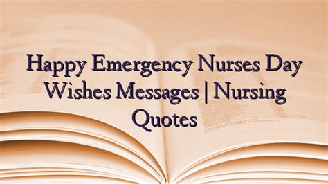 Happy Emergency Nurses Day Wishes Messages | Nursing Quotes - TechNewzTOP