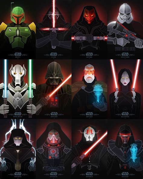 Who's your favorite Star Wars Sith character? Art by InkTheory - # ...