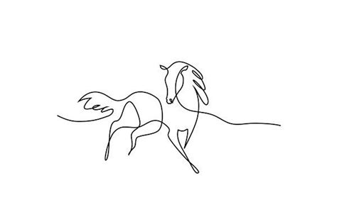 Horse logo One line drawing | Horse tattoo design, Line drawing, Horse ...