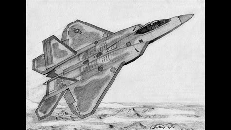 How to Draw a F-22 Raptor - YouTube