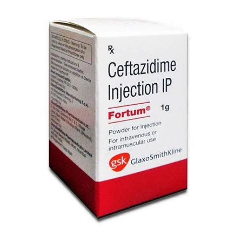 Ceftazidime Fortum 1gm Injection at Rs 212.70/piece in Surat | ID ...