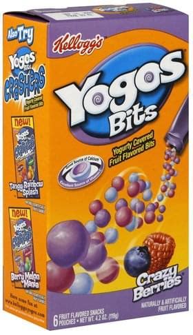 Yogos Yogurt Covered, Crazy Berries Fruit Flavored Bits - 6 ea ...