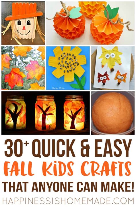 Easy Fall Kids Crafts That Anyone Can Make! - Happiness is Homemade