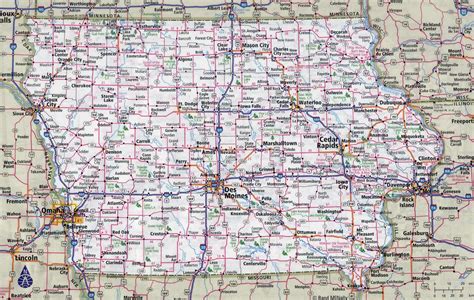 Iowa State Road Map Glossy Poster Picture Photo Banner City - Etsy