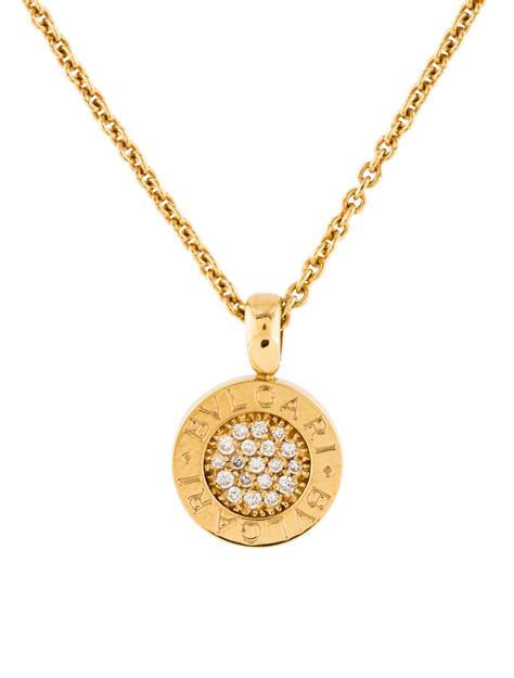 Bvlgari 18K Diamond Bvlgari Bvlgari Pendant Necklace - 18K Yellow Gold ...