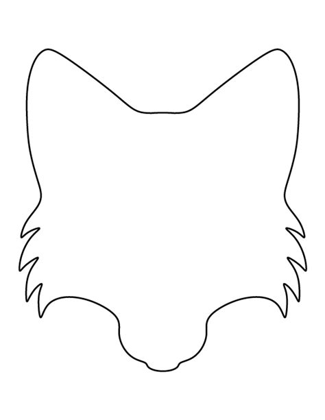 Printable Fox Face Template