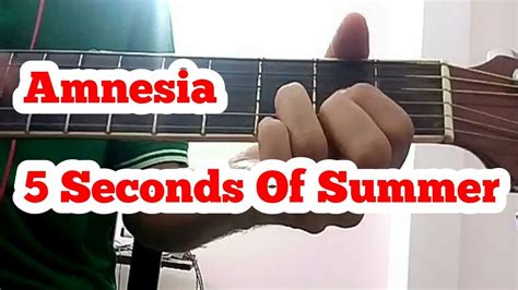 Amnesia - 5 seconds of summer 5sos Easy acoustic Guitar lesson tutorial ...