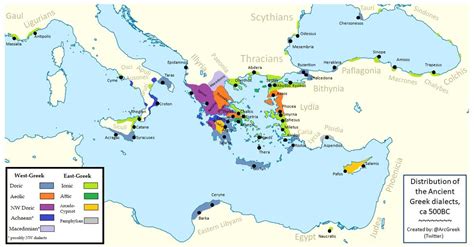 Dialects of the ancient Greek world - Maps on the Web