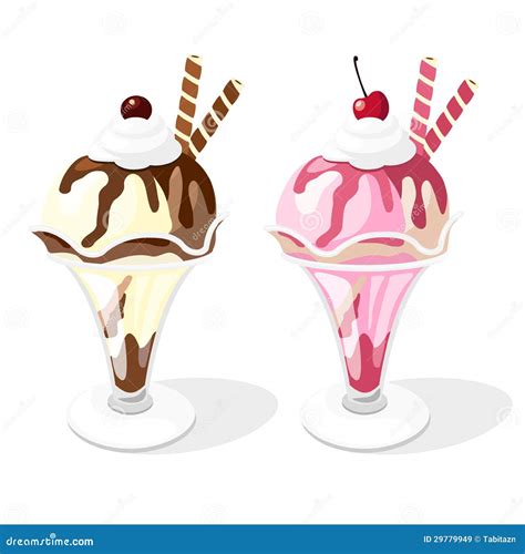 Ice Cream Sundae Vector Illustration | CartoonDealer.com #984112