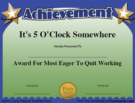 Funny Employee Award Categories