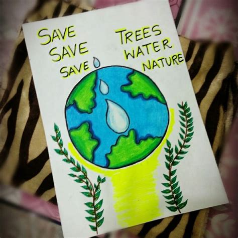 Poster on save tree and water | Poster, Bunga kertas tisu, Siklus air