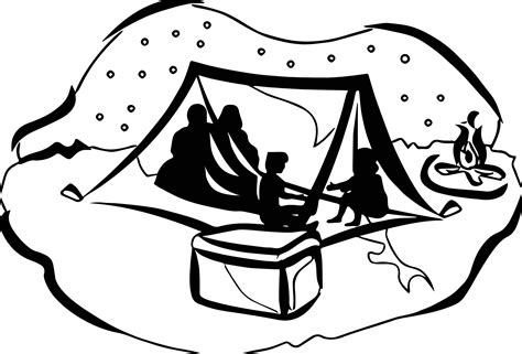 Camping Clipart Black And White | Free download on ClipArtMag