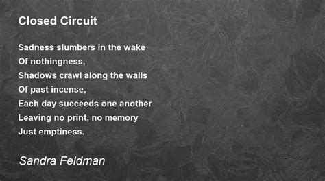 Closed Circuit - Closed Circuit Poem by Sandra Feldman