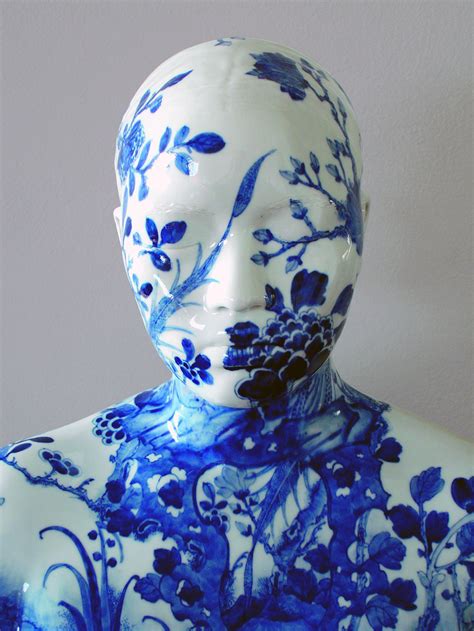 Porcelain Busts Imprinted with Chinese Decorative... | Colossal