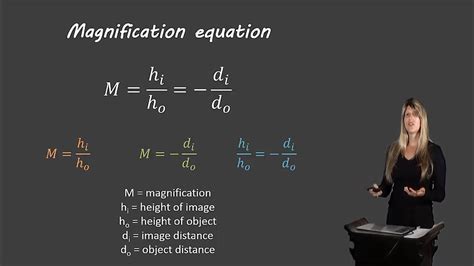 Magnification equation for mirrors - YouTube