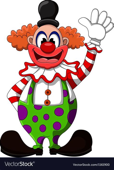 Cute clown cartoon Royalty Free Vector Image - VectorStock | Cute clown ...