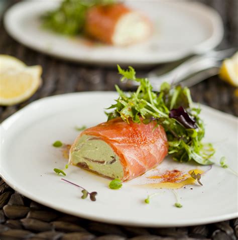 Smoked salmon and avocado roulade | Fast Ed