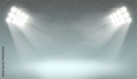 Searchlight on dark background Stock Vector | Adobe Stock