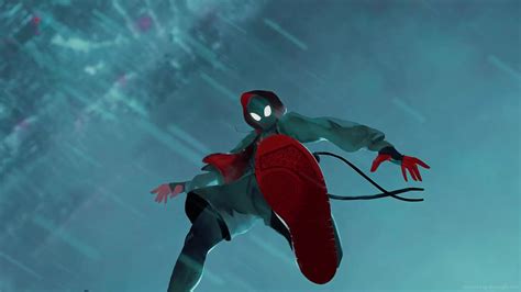 Miles Morales Falling Spider-man Into The Spider-verse Live Wallpaper ...