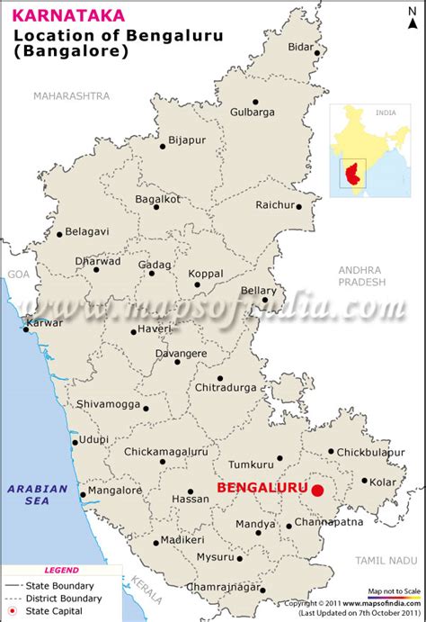 Where is Bangaluru Located in India | Bangaluru Location Map, Karnataka