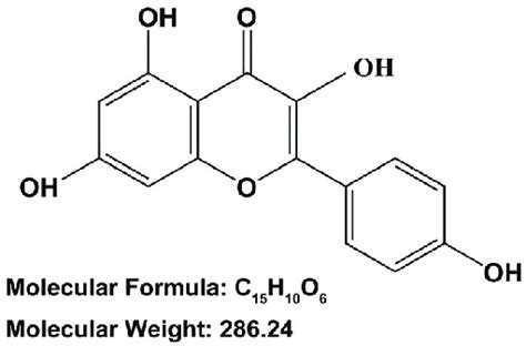 The chemical structure of kaempferol. | Download Scientific Diagram