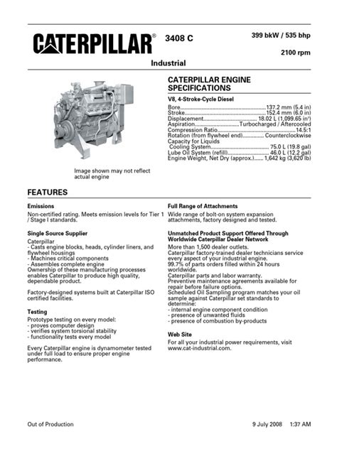 Caterpillar 3408 | PDF | Engines | Turbocharger