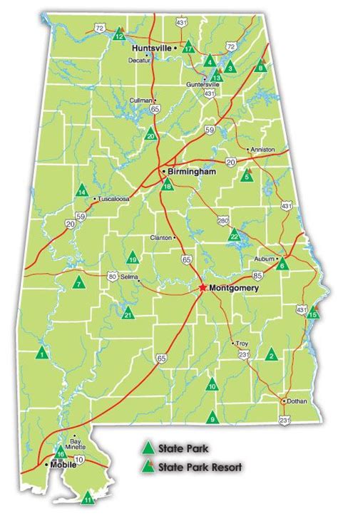 Alabama State Parks Map – Map Of The Usa With State Names