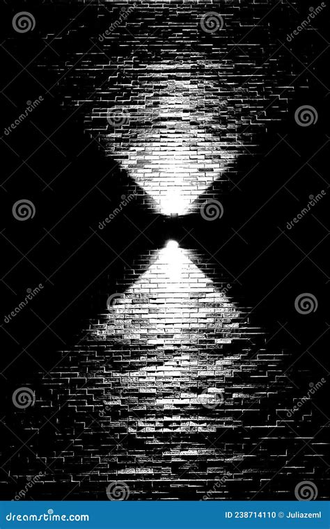 Brick Wall with Outside Lighting. Stock Photo - Image of lighting ...