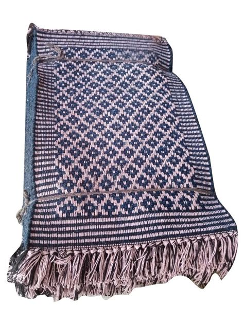 Rectangular Blue 200GSM Indian Cotton Rugs, For Home, Size: 5.3x2.5 ...