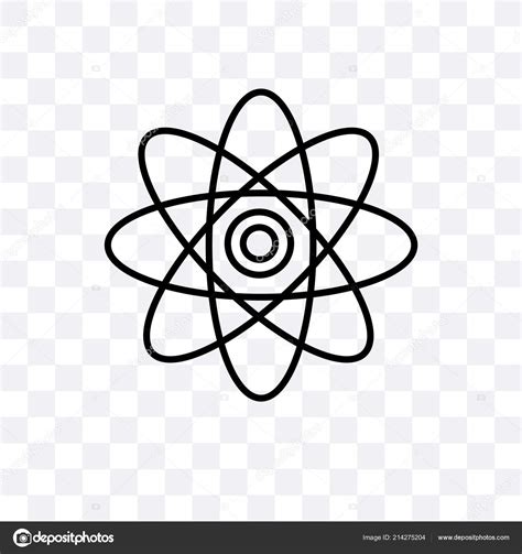 Atomic vector icon isolated on transparent background, Atomic lo Stock ...