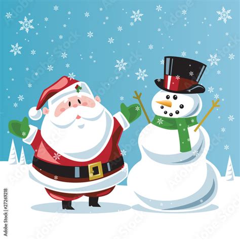 Santa Claus & Frosty the snowman - Buy this stock vector and explore ...