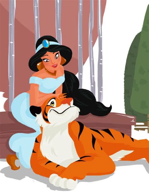 Walt Disney Fan Art - Princess Jasmine & Rajah - Walt Disney Characters ...