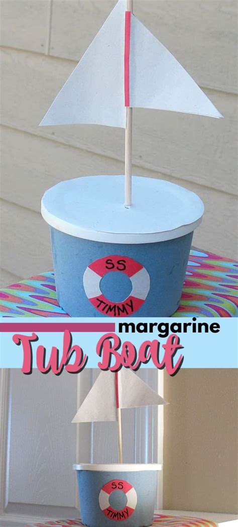 You and the kids can turn an empty margarine container into a fun boat ...