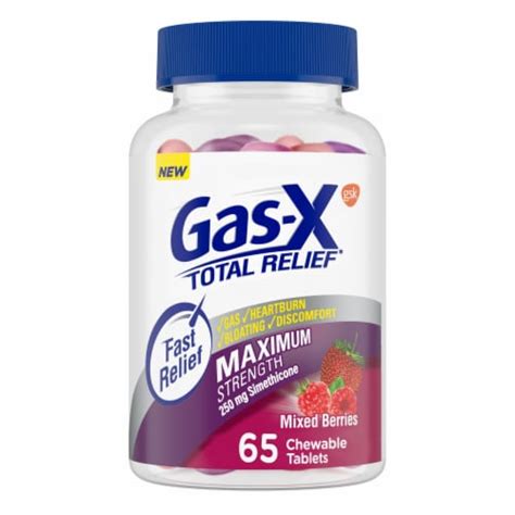 Gas-X Maximum Strength Chewable Tablets, 65 ct - Foods Co.