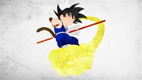 Kid Goku On Nimbus Drawing