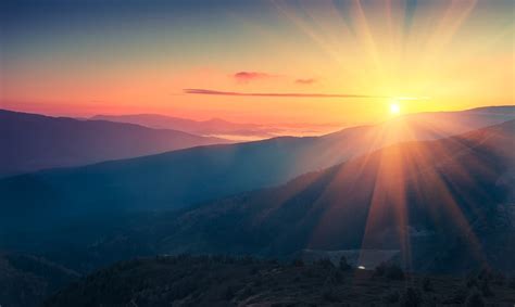 Panoramic view of colorful sunrise in mountains. - Asset Planning ...