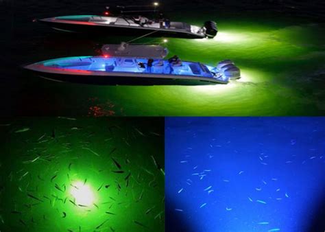 Waterproof 27W Green Led Fishing Light For Boat , Underwater Boat Lights