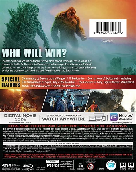 Godzilla Vs. Kong Blu Ray Cover