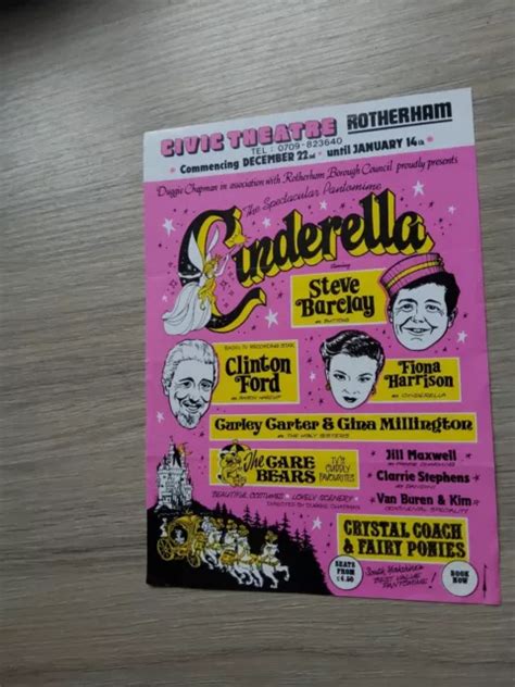 PANTOMIME THEATRE FLYER 1970S, Rotherham Civic,Clinton Ford,Steve ...