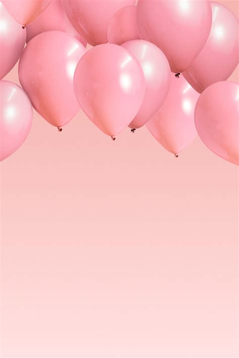 Festive pastel pink balloon banner | Premium PSD - rawpixel