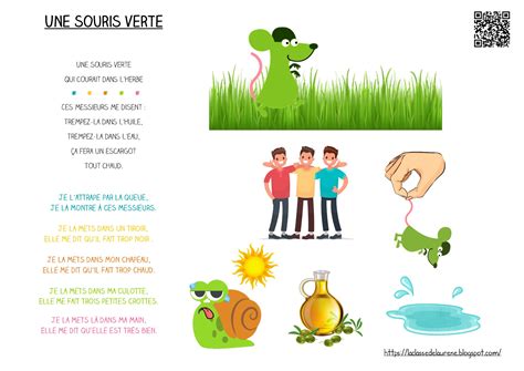 La Maternelle De Laurène: Paroles - Une Souris Verte tout Souris Verte ...