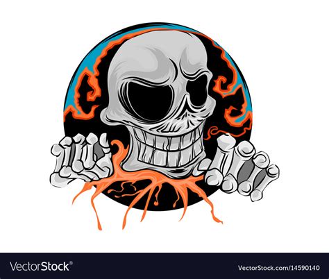 Skull smile scene Royalty Free Vector Image - VectorStock